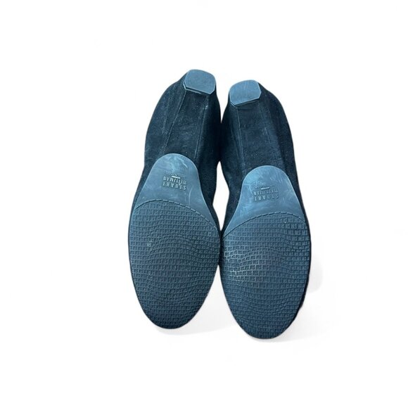 Stuart Weitzman Womens Black Suede Bow Flats Size 8 Comfortable & Stylish - Picture 5 of 7